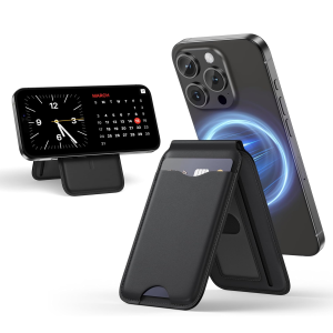 2 in 1 Magnetic MagSafe Wallet Stand หนังแม่เหล็กกระเป๋าสตางค์สําหรับ iPhone16/15/14/13/12 Series พร้อมตัวยึดแบบปรับได้