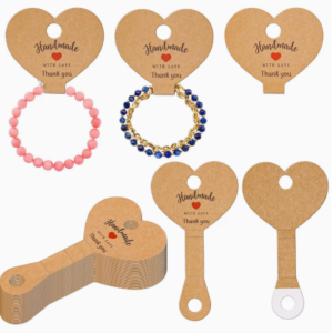 50/100pcs Retro Kraft Paper Earnail Necklace Card Jewelry Cardboard Display Card