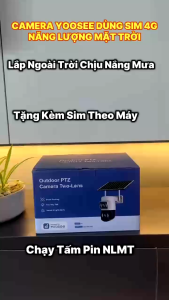 [Tặng Kèm Sim] Camera Yoosee năng lượng mặt trời 1 mắt hoặc 2 mắt Dùng Sim 4G Tích hợp sẵn sim 4G