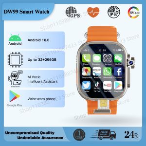 DW99 Smartwatch S9 Ultra SIM card 4G/5G Android 10 2.2-inch Amoled 8MP 180° Rotating Camera WIFI GPS NFC Google Play Store