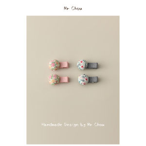 Adorable Small Size Floral Fabric Hair Clips Baby Girl Hair Accessories Hair Edge Clips Childrens Headwear Korean Style