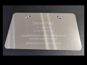 Motorcycle Back Plate Number Protector Stainless 1mm Heavy Duty Stainless Steel w/ Bolts