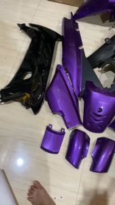 Dàn áo wave ZX màu tím phối đen dán sẵn tem.