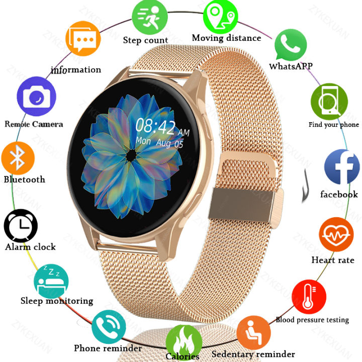 Smart Watch Round Smartwatch Bluetooth Calls Watches Men Women Fitness