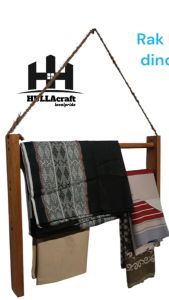 Rak Kayu Gantungan Hijab Aesthetic 3 susun multipungsi