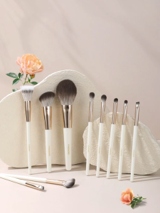 FANGWORD 10pcs Soft Makeup Brush Set Eyeshadow Loose Powder Blush Concealer Brushes