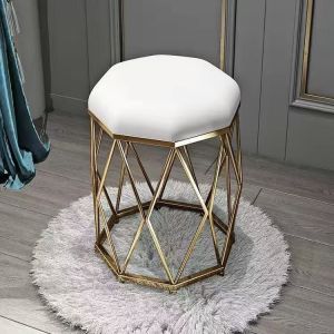 MOLORE | Modern Nail Makeup Stool Bird Nest Style Metal Frame