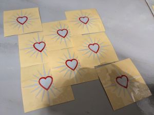 Stiker Cutting Reflektif  Hati Bersinar PSHT Daya Rekat Kuat Tahan Air