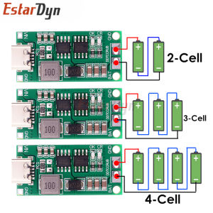 Estardyn 2S 3S 4S Type-C Step Up Boost Li-Ion LiPo Charger Module 8.4V/12.6V/16.8V for 18650 7.4V 11.1V 14.8V Li-Ion LiPo DIY