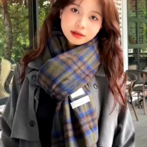 Khăn quàng cổ mùa đông nam nữ hãng Oceanwave khăn len quấn cổ dày dặn siêu ấm áp kích thước 195x65cm