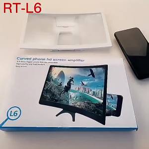 Kính Phóng To Màn Hình Điện Thoại Di Động Cong 3D HD Cỡ Lớn 12 Inch Với Giá Đỡ Bộ Khuếch Đại Video Cho Điện Thoại Thông Minh