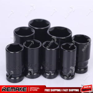 ลูกบล็อกสั้น 6 เหลี่ยม ลูกบล็อกลม ลูกบล็อก บล็อกขันล้อ ถอดล้อ ลูกบ็อกลม สำหรับขันน็อตล้อ 1/2" (4หุน) สีดำ ราคาต่อชิ้น