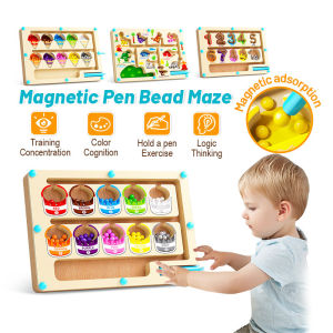 4 Ttyles Early Education Magnetic Toy Learning Countingboard Magnetic Color Sorting Board and Number Maze Magnetic Toy