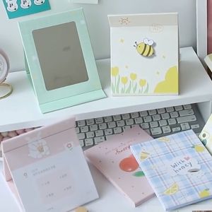 VIPstore - Cermin Make Up Lipat Model Buku / Kaca Rias MakeUp Portable Lipat Motif Karakter / Folding Mirror Portable R1064