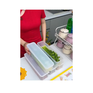 Hộp Nhựa Đựng Hành Lá Hành Tây Thực Phẩm Hộp Bảo Quản Rau Củ Quả Trong Tủ Lạnh Có Nắp