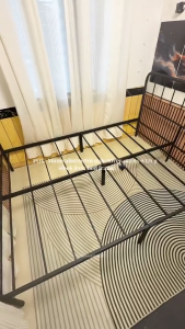 d Frame Under-bed storage Easy Assemble Reinforced Single Double Sizes Steel Bed Frame
