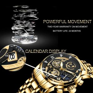 jam tangan Zhibao Mens S Steel Band Watch Mens Watch Sports Night