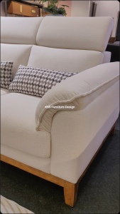 (FREE Installation+Shipping) KBS Kingswood 3+2 Seater Sofa / Adjustable Headrest / Easy Clean Fabric / Extra Solid Wooden legs / Classic Contemporary Design / High Back Support