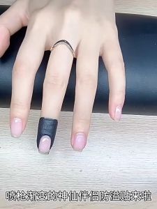 10Pcs/Sheet 5colorOptional Peel  Off Tape Spill-resistant Nail Protector Creative U-shape Finger Cover Sticker Nail Polish Tools