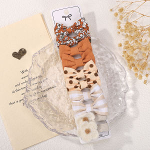10pcs/set New Bows Hair Clips for Girls Kids Cute Boutique Full Coverage Fabric Childrens Headwear Baby Hair Accessories Gifts