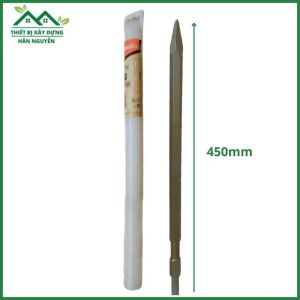 Mũi đục bê tông 17mm Makita D-16863 dài 450mm đầu nhọn dùng cho máy đục betong