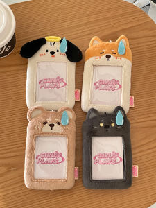 กระเป๋าใส่บัตร PVC น่ารักสำหรับเด็กผู้หญิง ดีไซน์สุนัข ป้องกันรอยยับและรอยสึกหรอ สไตล์น่ารัก สำหรับใส่บัตรโรงเรียนและบัตรประจำตัว