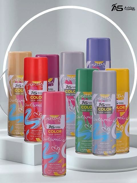 Ashley Shine  Washable Hair Color Spray Disposable Hair Spray Easy To Clean Hair Color Spray Temporary  120ML