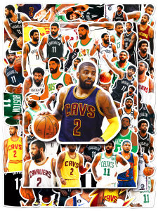 สติ๊กเกอร์ตกแต่ง DIY ลายบาสเก็ตบอล 100 แผ่น ลายมือวาด กระเป๋าเดินทาง แก้วน้ำ บันทึกการ์ตูน วัสดุกระดาษ