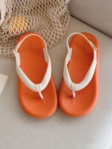 Fashionable Comfortable Womens Sandals Slippers Flat Bottom Slip-On Beach Holiday Shoes Anti-Slip Simple Design Summer Footwear