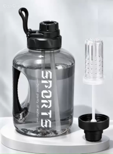 1.8L / 2.8L -Tea Infuser 2 ways Lid Water Bottle with Built-in Leak-Proof Sealing Ring Detachable Design for Easy Cleaning Dust Cover Fast Flow Ideal for Daily Hydration Tea Gym Office