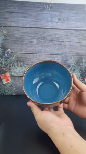 ชามญี่ปุ่น ชามเซรามิค ชาม 5.5 นิ้ว ชามซุป ชามน้ำเงิน ชามเซรามิคสสไตล์ญี่ปุ่น