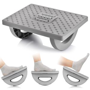 Ergonomic Foot Rest Shake Foot Rest With Massage Roller Adjustable Office Foot Rest Stool For Under Desk (Black/Grey/White)