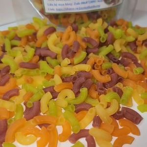 Nui nui rau củ NGŨ SẮC ỐNG NGẮN đầy đủ hình dạng túi 500g nui hữu cơ cho người ăn kiêng eatclean giảm cân bé ăn dặm