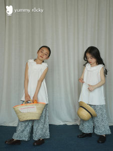 Váy Vest in Hoa Mềm Mại Dành Cho Trẻ Em Mùa Hè 2024 Váy Dài Rộng in Hoa Cổ Đứng Dành Cho Trẻ Em Từ 3-12 Tuổi YummyRocky