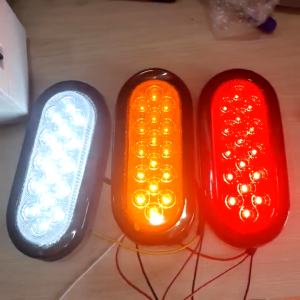 Đèn LED Hậu 16 Bóng SD-2019 (hình Elíp) DC 12V/ 24V Siêu Sáng Kháng nước Dùng cho các xe Tải và Đầu Kéo RơMoóc Hàng chính hiệu SHILIDUO 100%