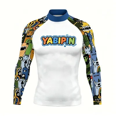Áo Bơi Nam Cổ Cao Chống Nắng Tay Dài Nhanh Khô Áo Bảo Vệ Khi Lướt Sóng & Lặn Chất Liệu Polyester Áo Mùa Hè Đi Biển