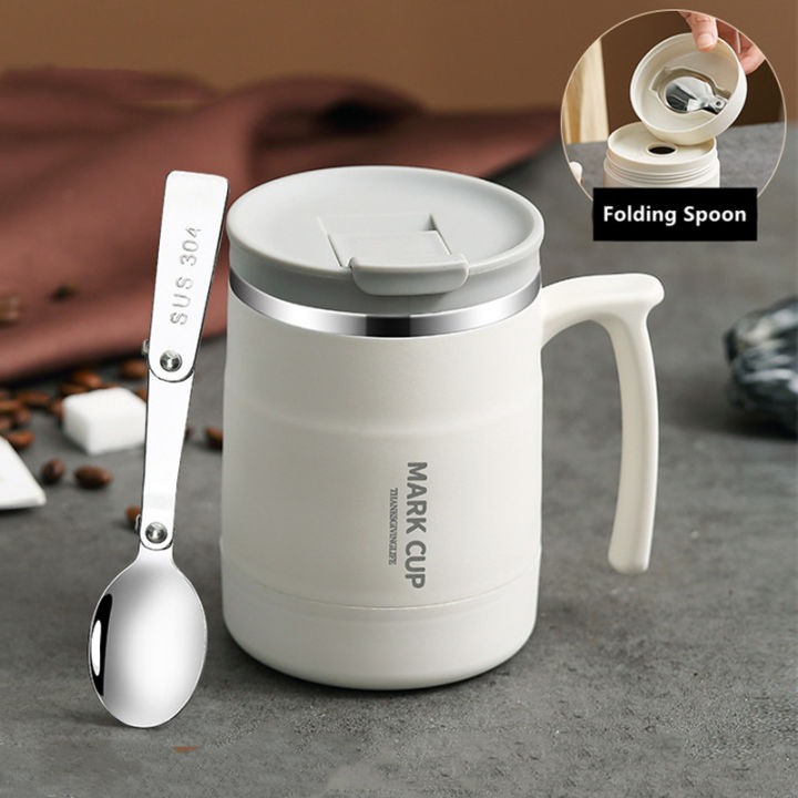 Luvtree 16 Pieces 5Inch/12.8cm Silver Stainless Steel Coffee Stirrer Spoon Reusable & Cocktail Stirrer Spoon & Iced Tea Stirrer Spoon