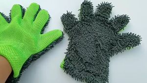 Super Bear Home ถุงมือล้างรถ ล้างรถยนต์ ผ้าไมโครไฟเบอร์ สำหรับทำความสะอาดรถ