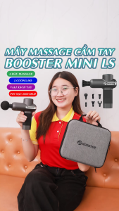 Súng massage cầm tay Booster MINI LS - Pin sạc 6 đầu cải tiến công suất 85W cho lực đấm mạnh mẽ giãn cơ nhanh