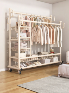 JIAJIESHI | Mobile Robust Clothes Rack for Bedroom