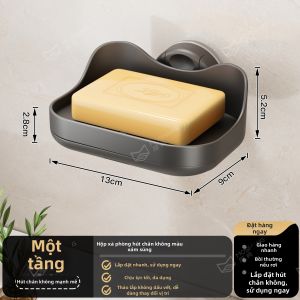 MOSHANG | Kệ Đựng Xà Phòng Treo Tường Có Hút Chân Không Không Cần Khoan