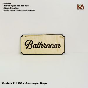 Sign Bathroom Model Gantung / Papan Tulisan Untuk Hotel Villa Resort