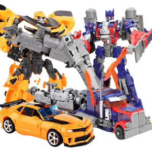 Transforming Car Toys Model for Boys Children Robot Plastic Playsets Optimus Prime Bumblebee Deformable
