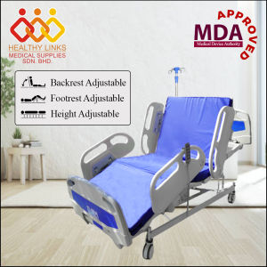 [Same-Day Delivery] Hospital ICU Bed 5 Function Electrical (E02) + Mattress + IV Pole