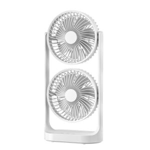 2025 new dual head desktop fan high wind power air circulation fan office dormitory double-layer fan