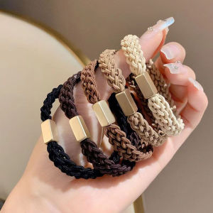 ผมผู้หญิงผูกผมยางรัดความยืดหยุ่นความสวยงาม เชือกถักผมผู้หญิงผูกผม ราคาเดียวกับ 30 บาท