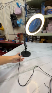 PROMO SRATE Kaca Pembesar Servis Elektronik Multifungsi Magnifying Glass 10X LED Table Lamp SR 65