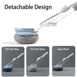 Bàn Chải bình làm sạch tay cầm dài tự động bàn chải Chất Lỏng rửa bát đĩa Bàn Chải Pan Nồi cọ rửa bát Scrubber chất tẩy rửa nhà bếp dụng cụ làm sạch