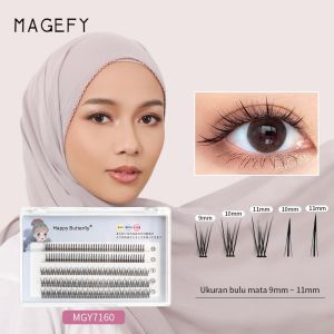 MAGEFY Ekstensi Bulu Mata Palsu Paket Eyelash Extension Tanam Alat Super Natural Lembut Premium Makeup Tools Alami Lentik Fake Eyelashes 7160