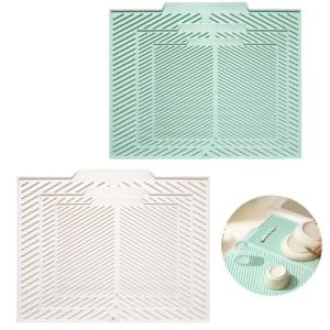 Silicone Dish Drying Mat Collapsible Quick-Drying Non-Slip Draining Board Mats Folding Drainer Pot Mat Heat Resistant Mat